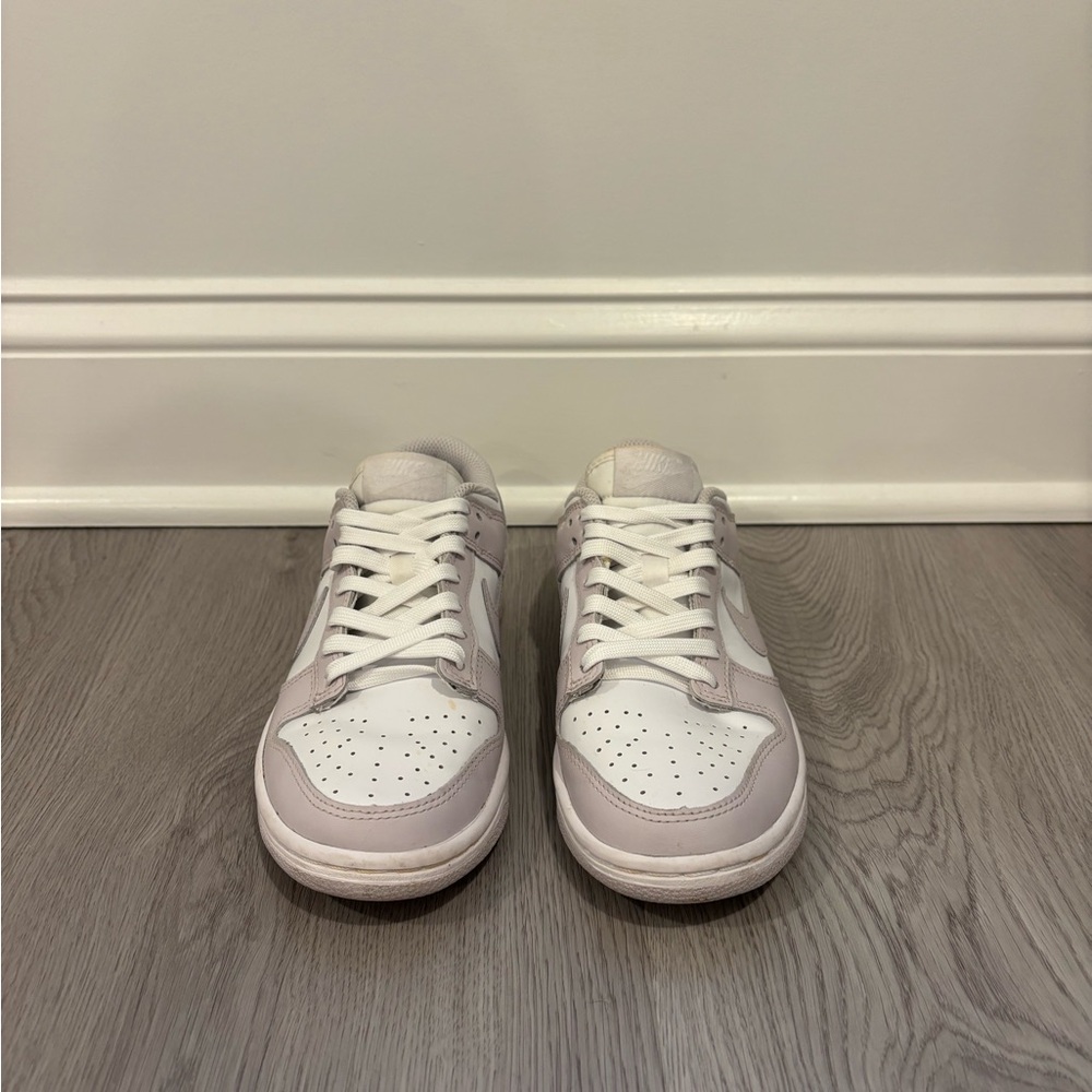 Nike Dunk Low-Top White and Light Lavender Sneakers